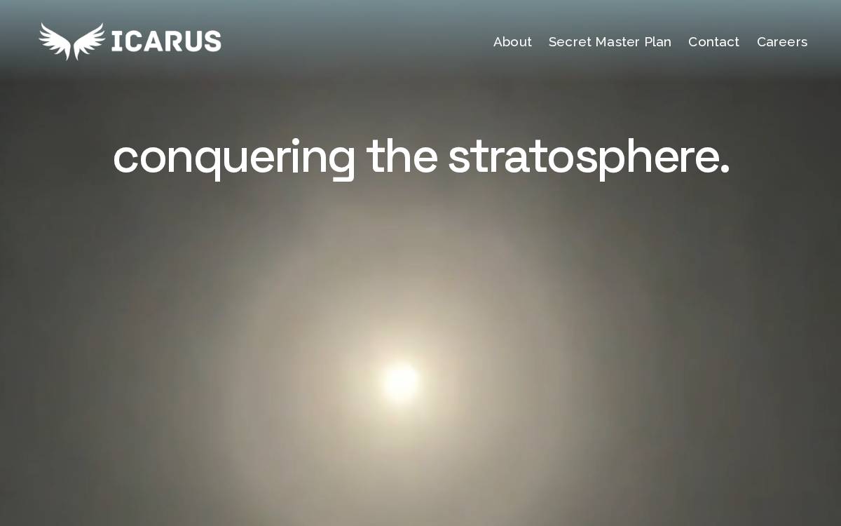 Icarus website preview