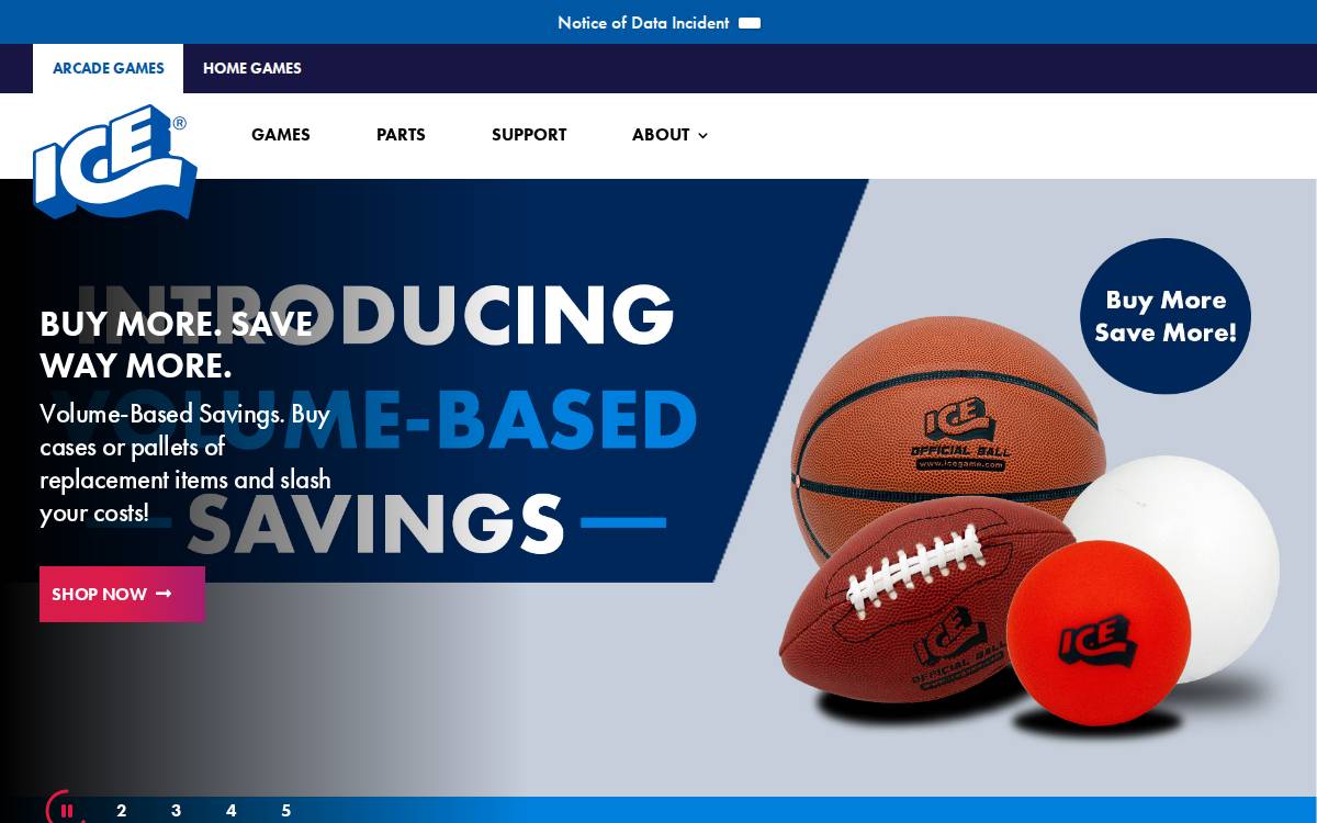 Icegame website preview
