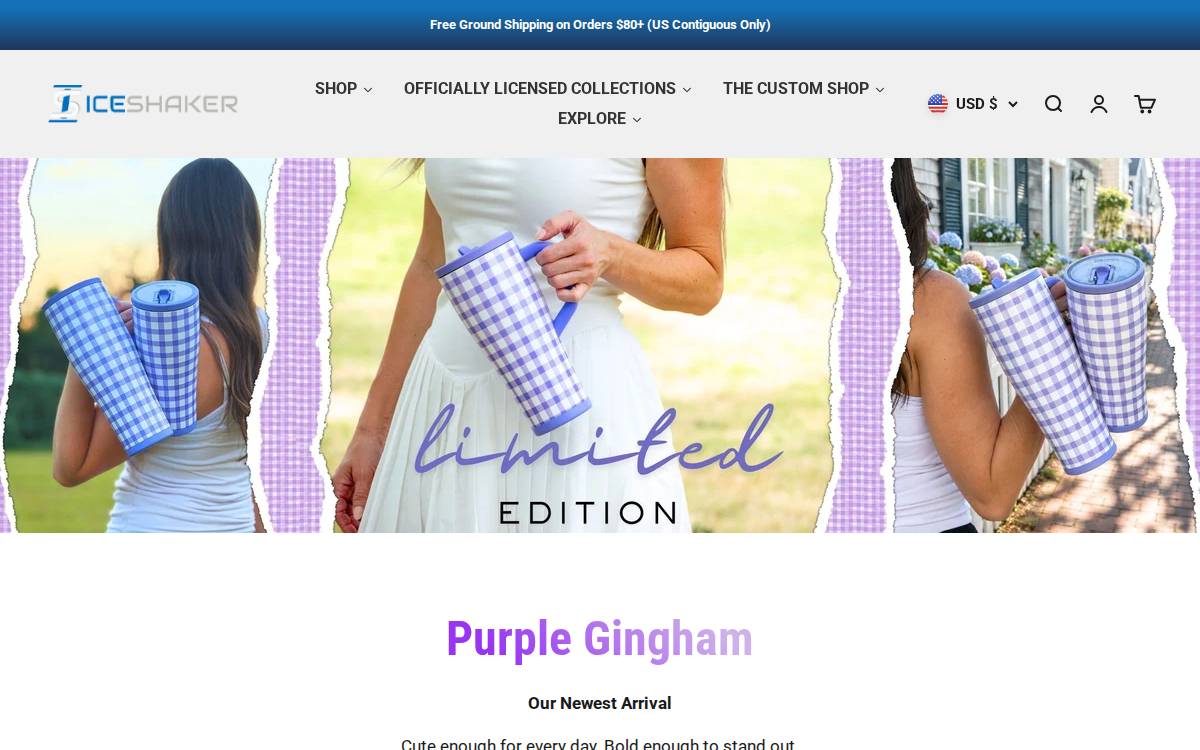 Ice Shaker website preview