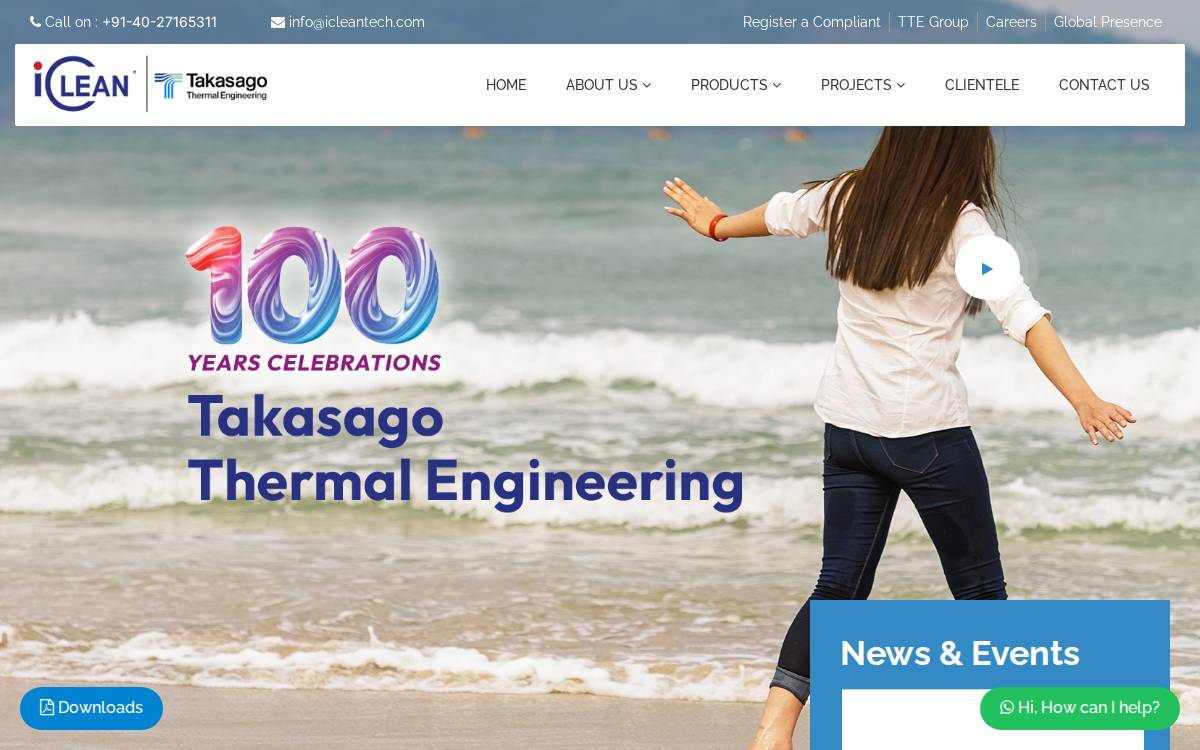 Icleantech website preview