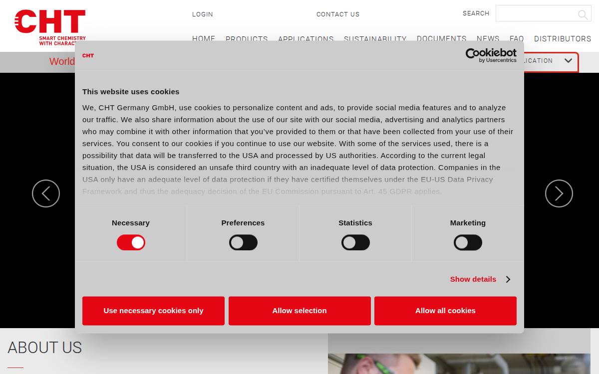 ICM Products, Inc. website preview