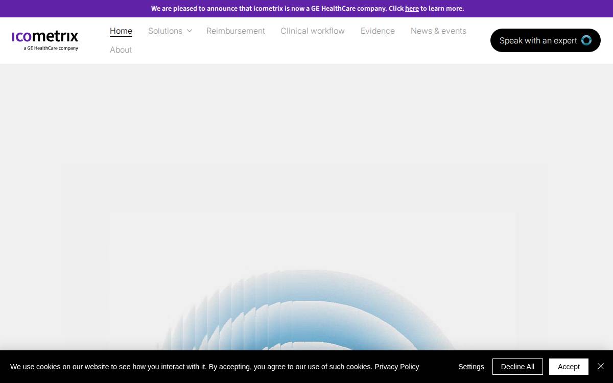 Icometrix website preview