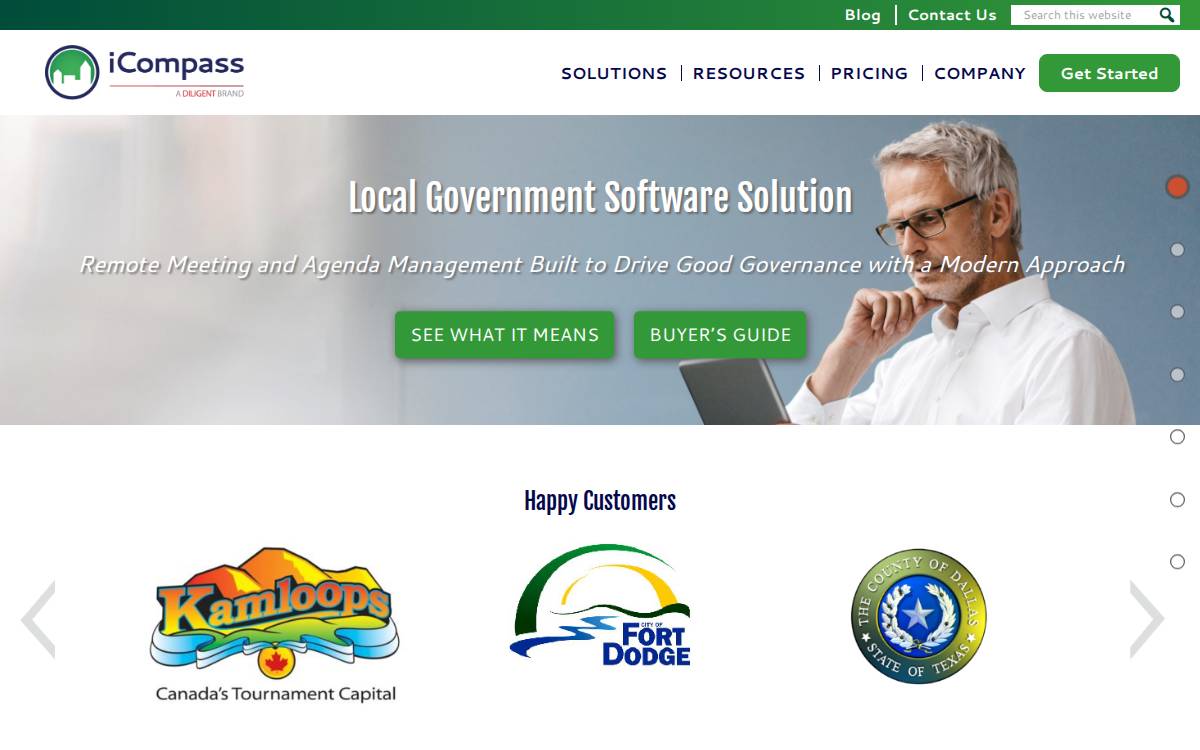 iCompass website preview