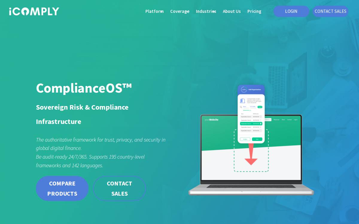 iComply website preview