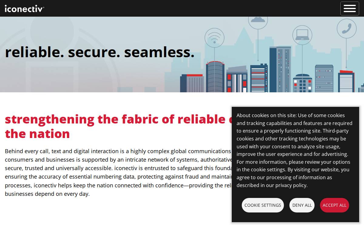 Iconectiv website preview