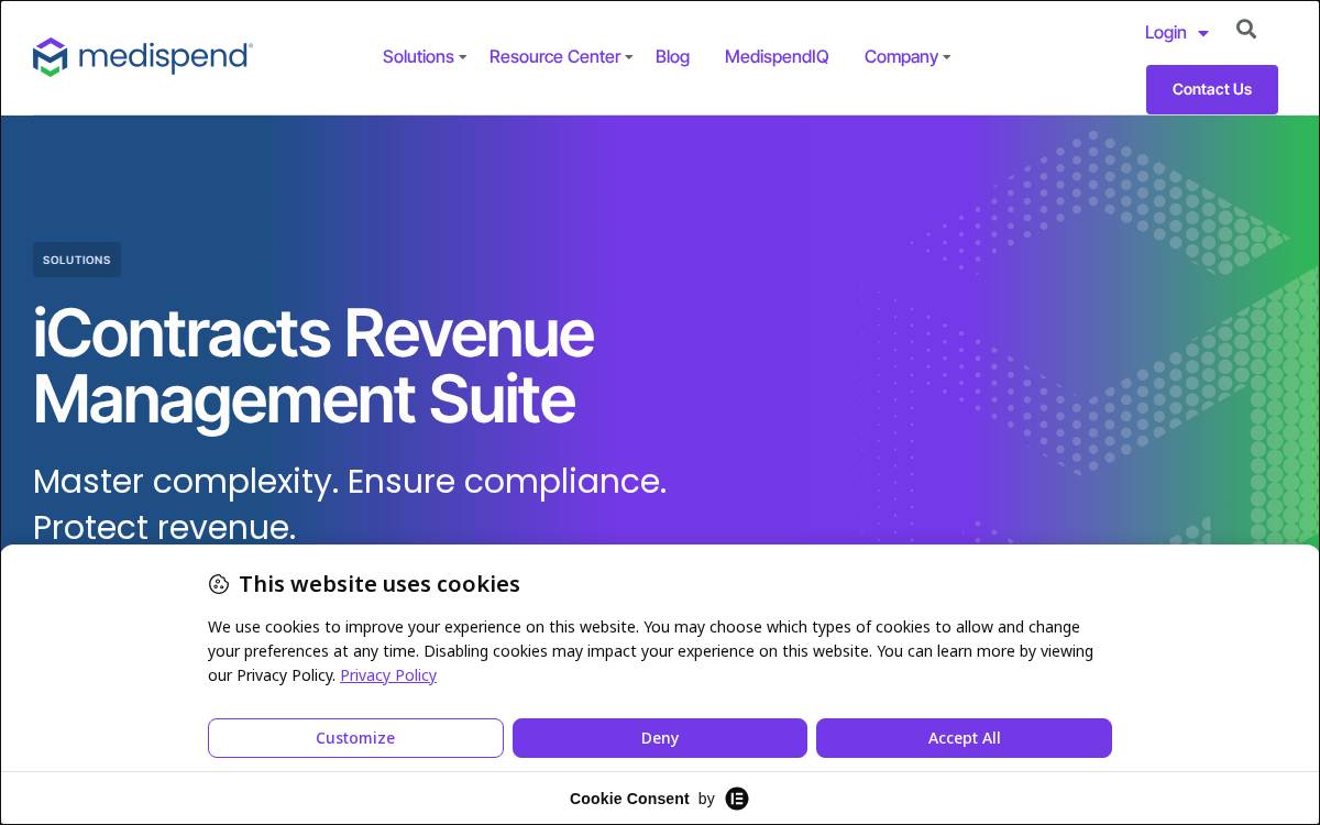 iContracts website preview