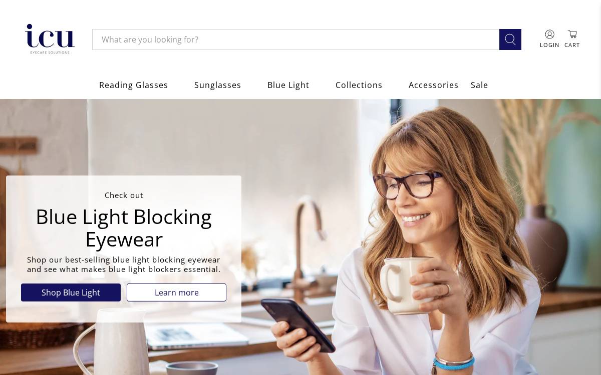 Icueyewear website preview