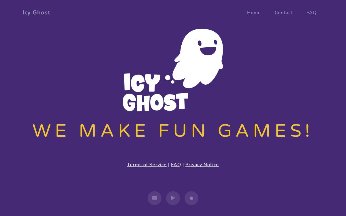 Icy Ghost website preview