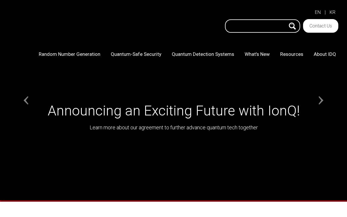 Id Quantique website preview