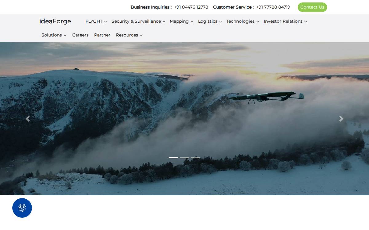 IdeaForge Drone Manufacturer Exited website preview