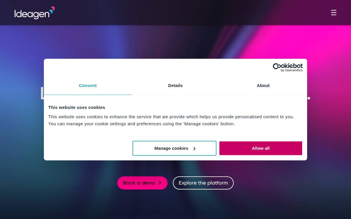 Ideagen website preview