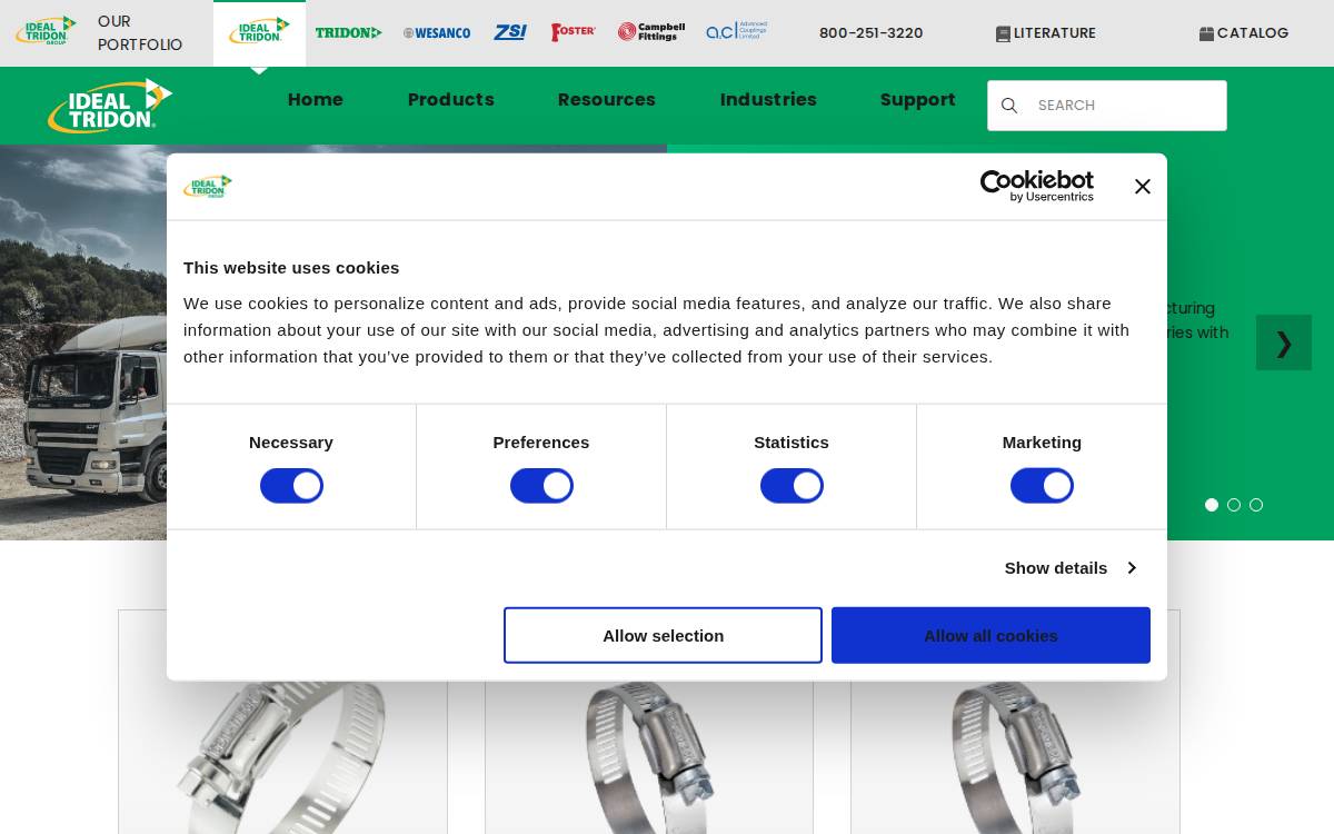 Ideal Tridon website preview