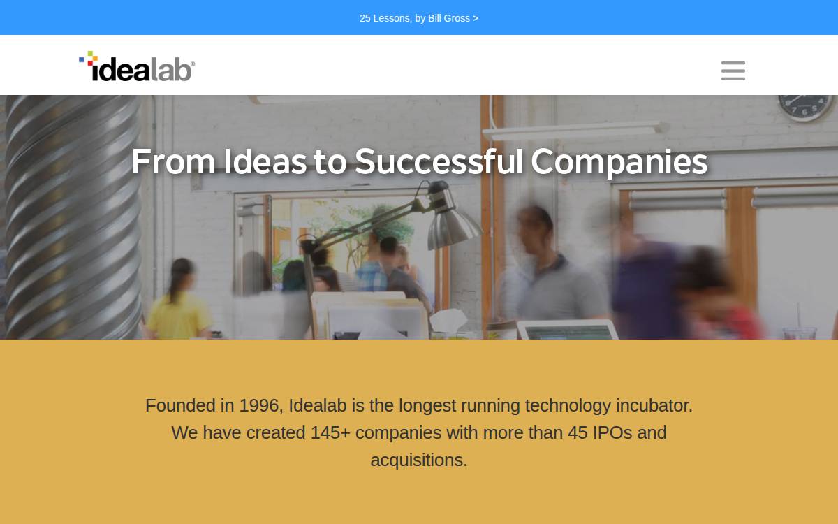 Idealab website preview