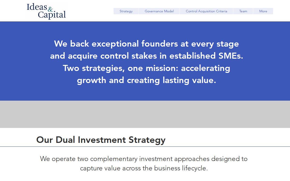 Ideasycapital website preview