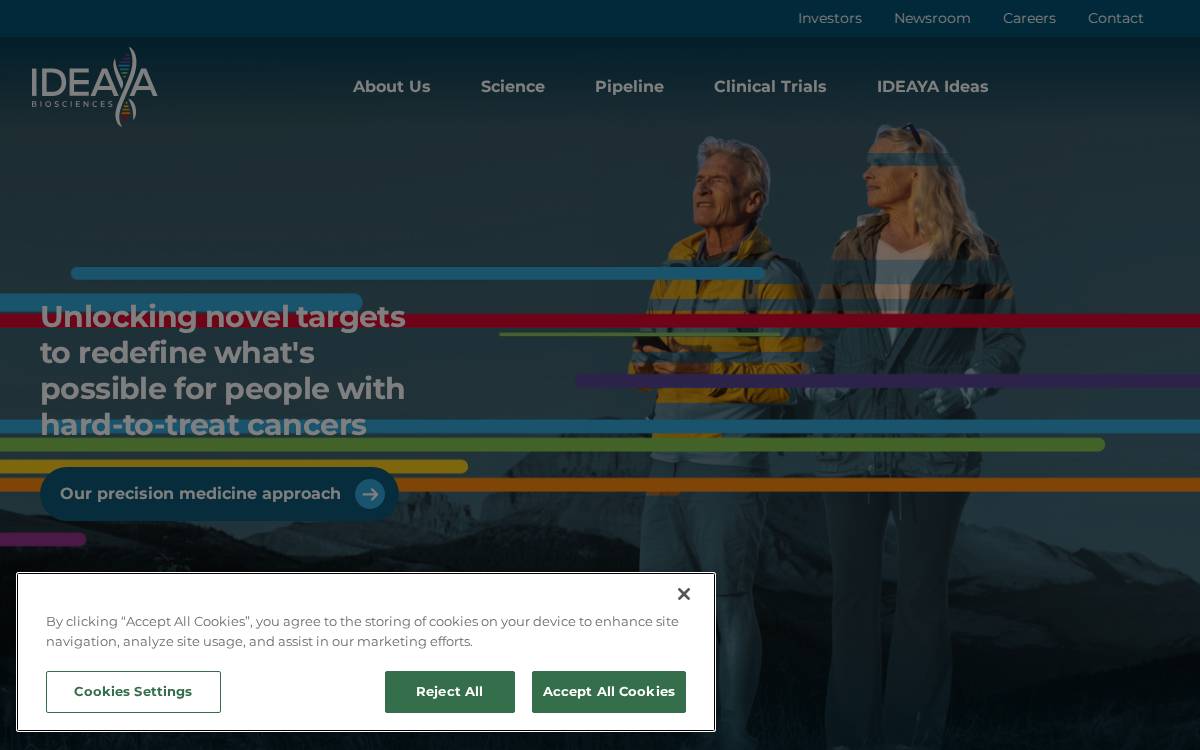 Ideaya Biosciences website preview