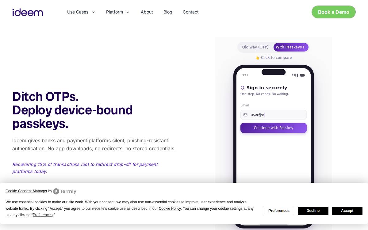 Ideem website preview