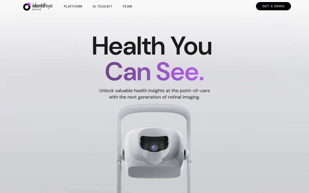 identifeye HEALTH website preview