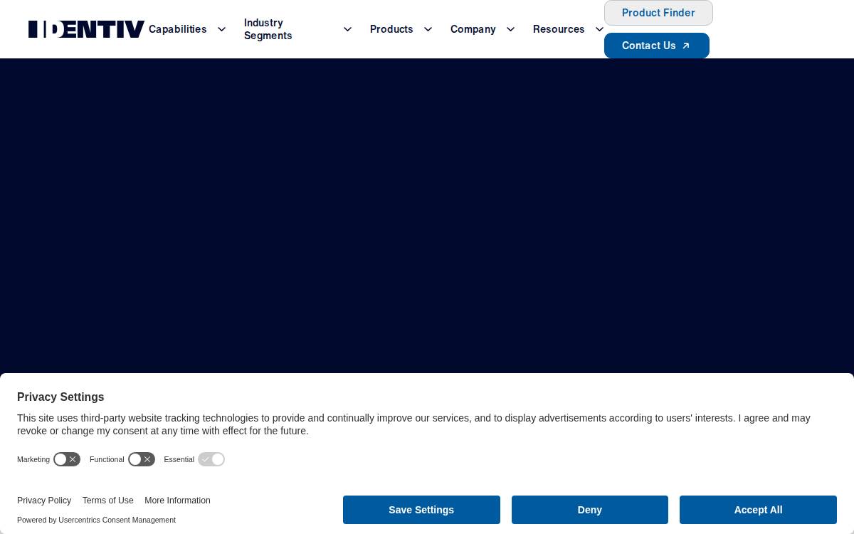 Identiv website preview