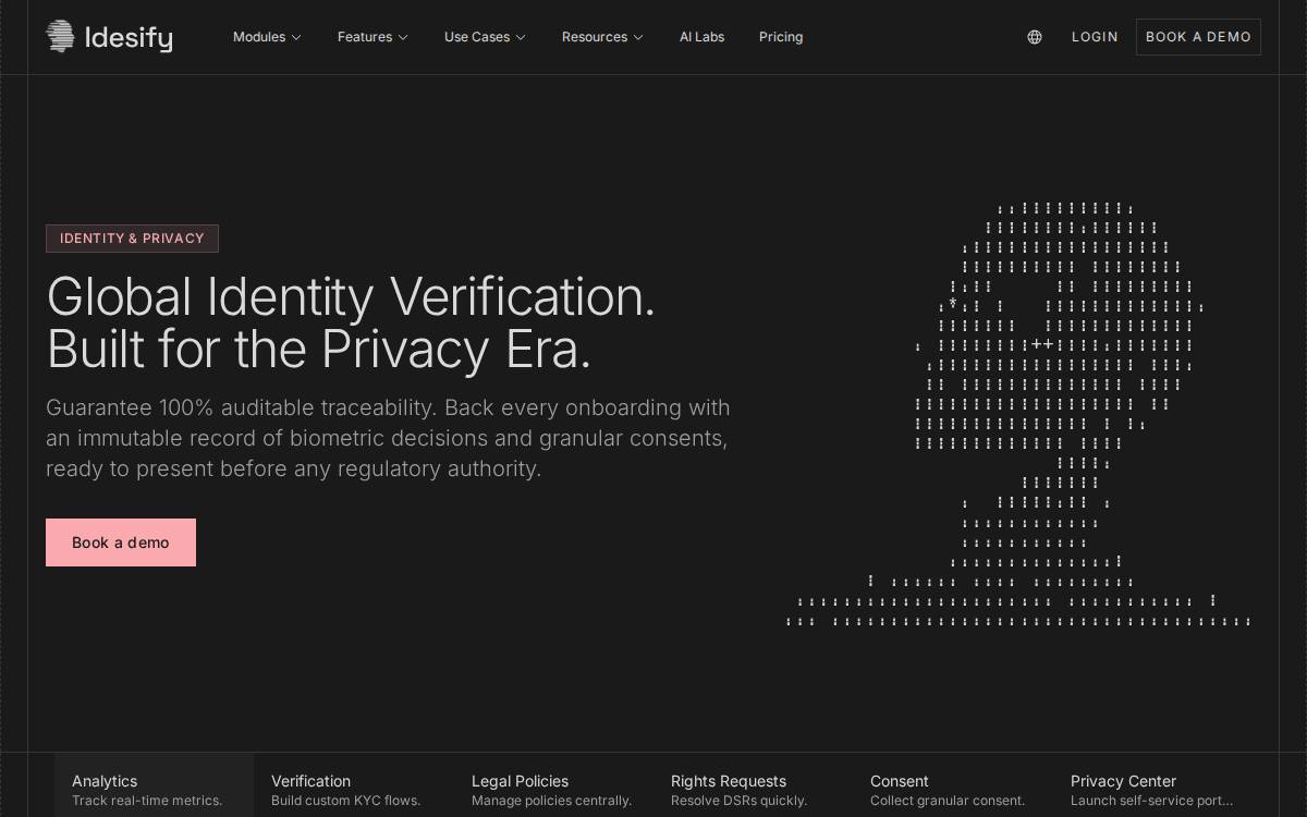 Idesify website preview