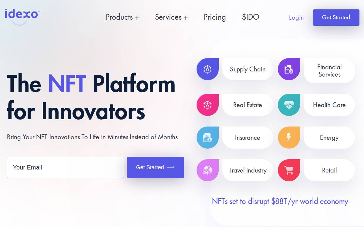 Idexo website preview