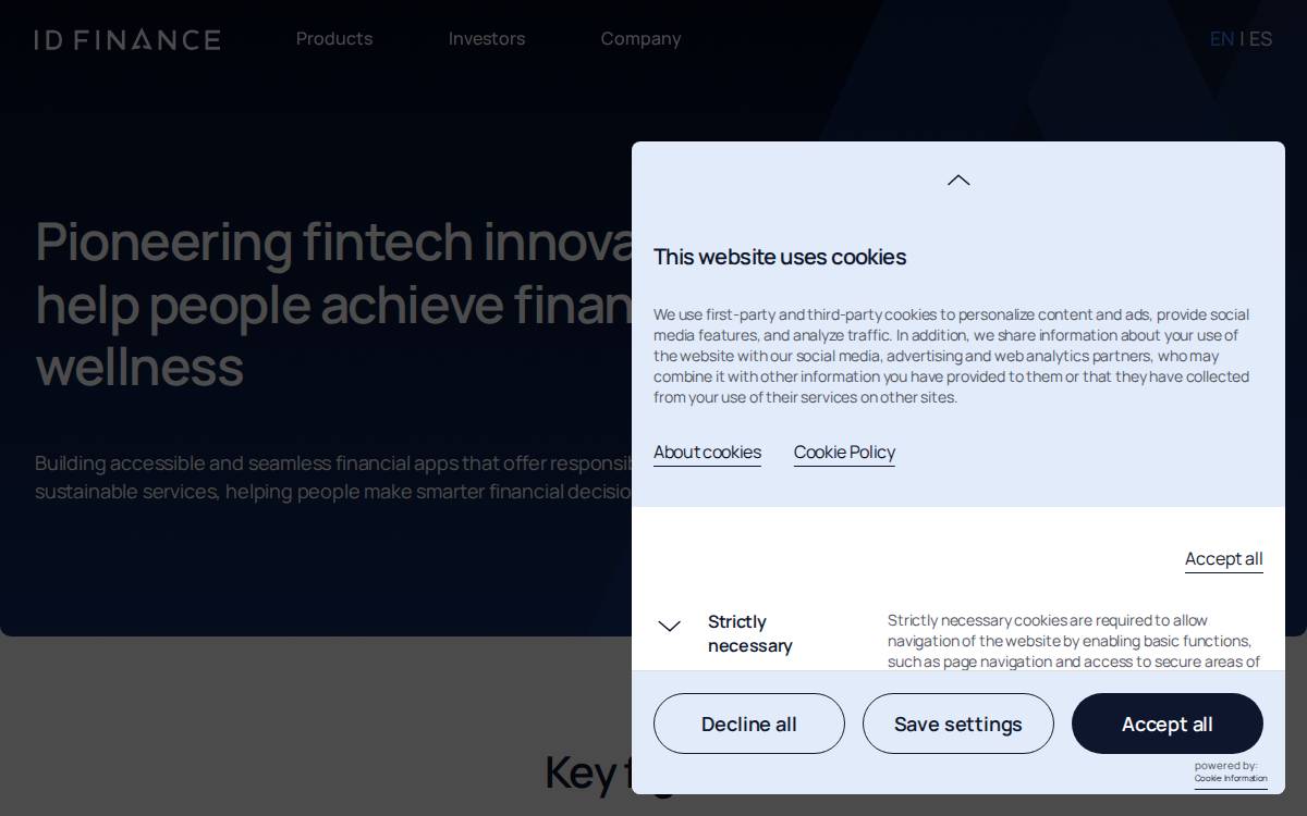 ID Finance website preview
