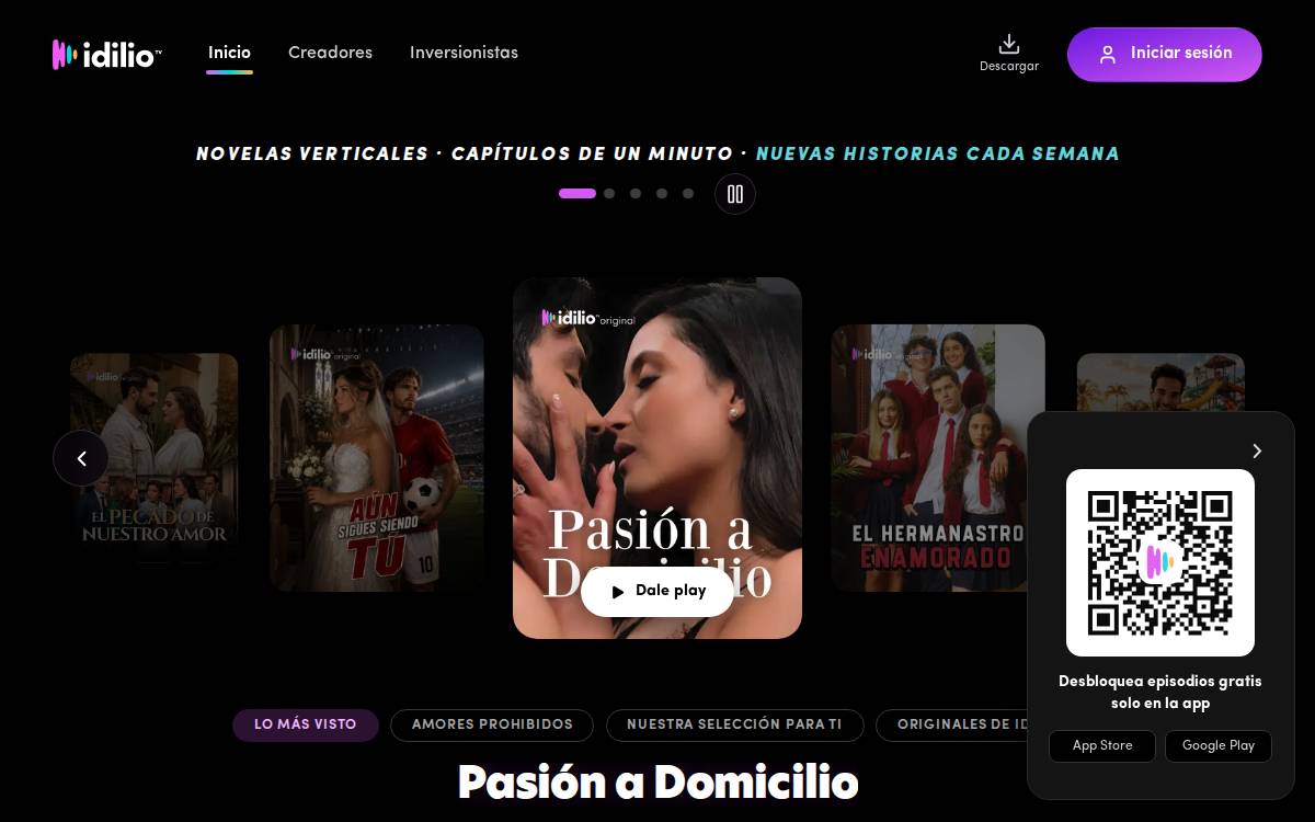 Idilio website preview