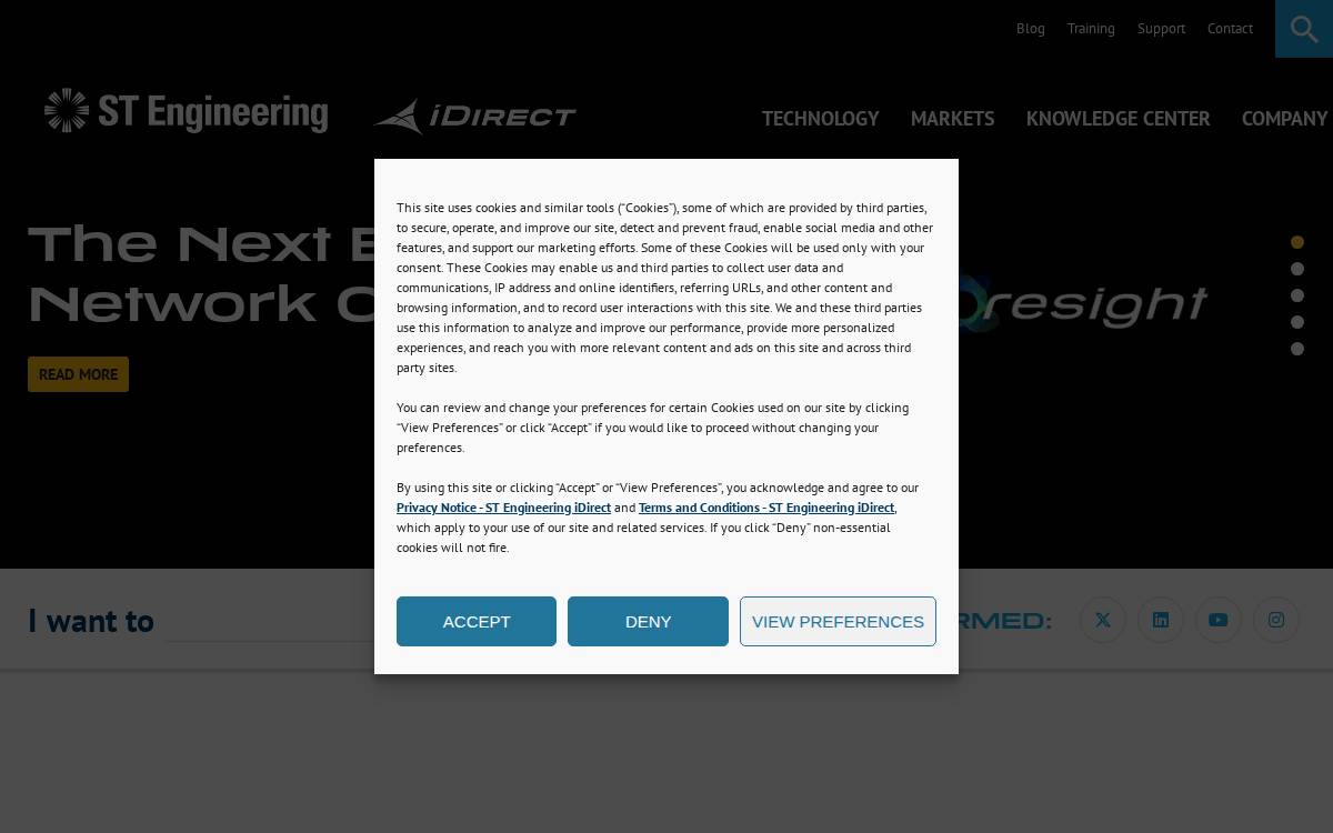 Idirect website preview
