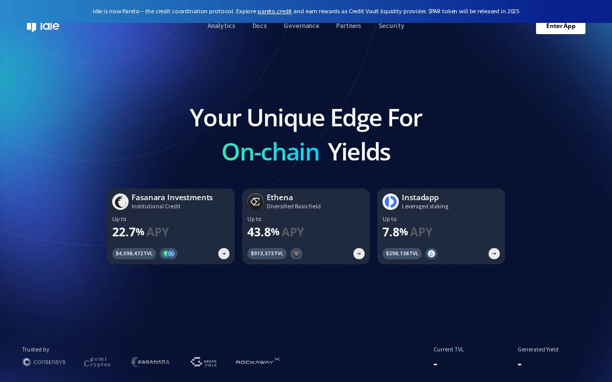 Idle website preview