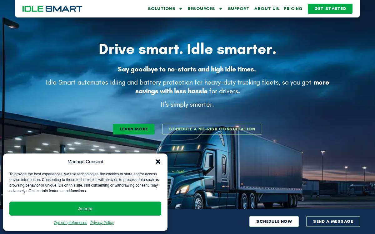 Idle Smart website preview