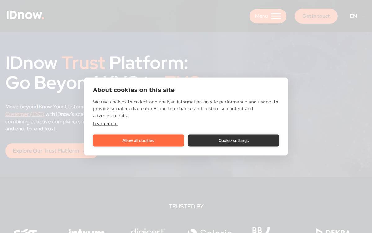 IDnow website preview