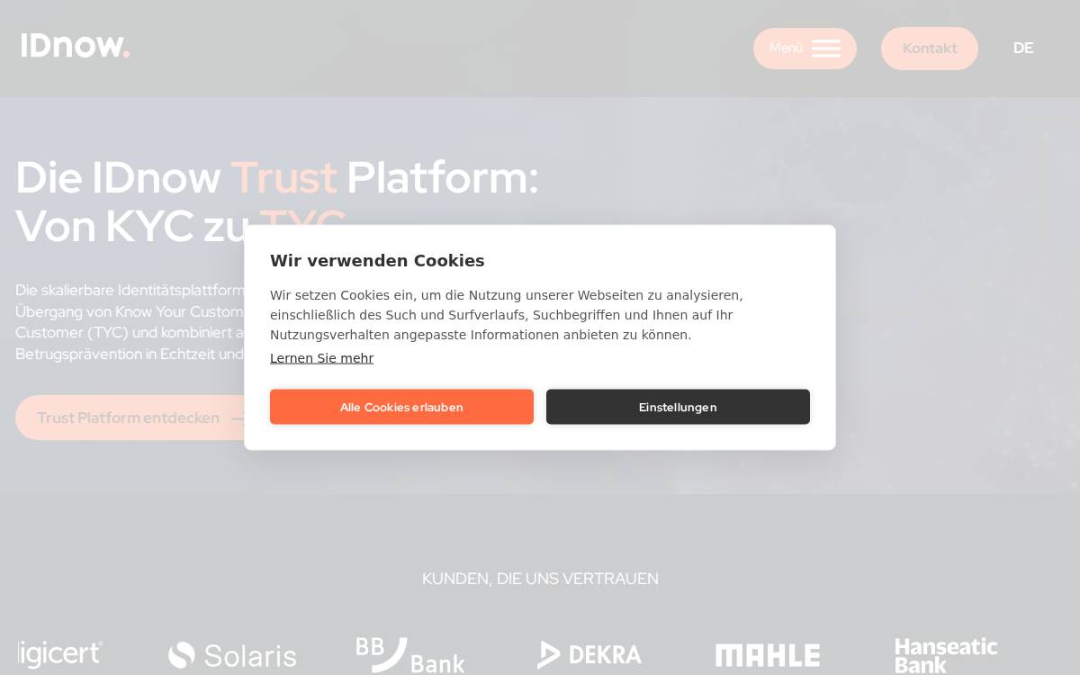Idnow website preview
