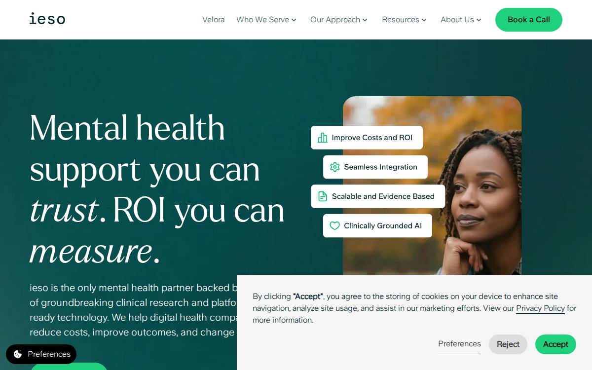 Ieso Digital Health website preview
