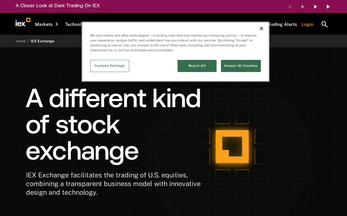 Iex website preview