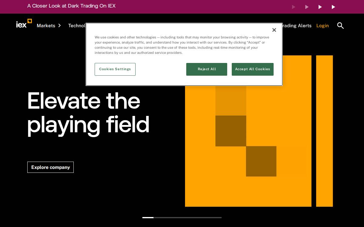 Iex website preview