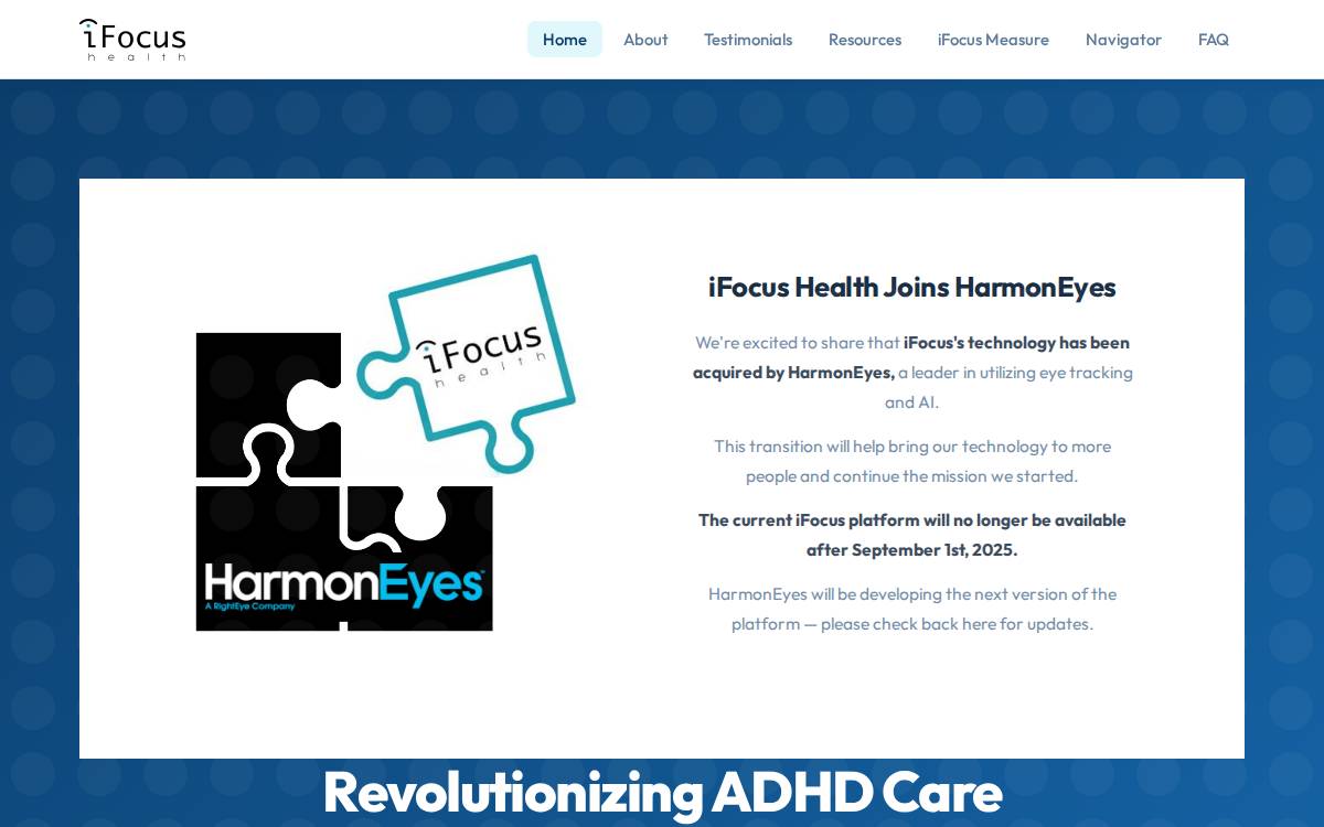 iFocus Health website preview