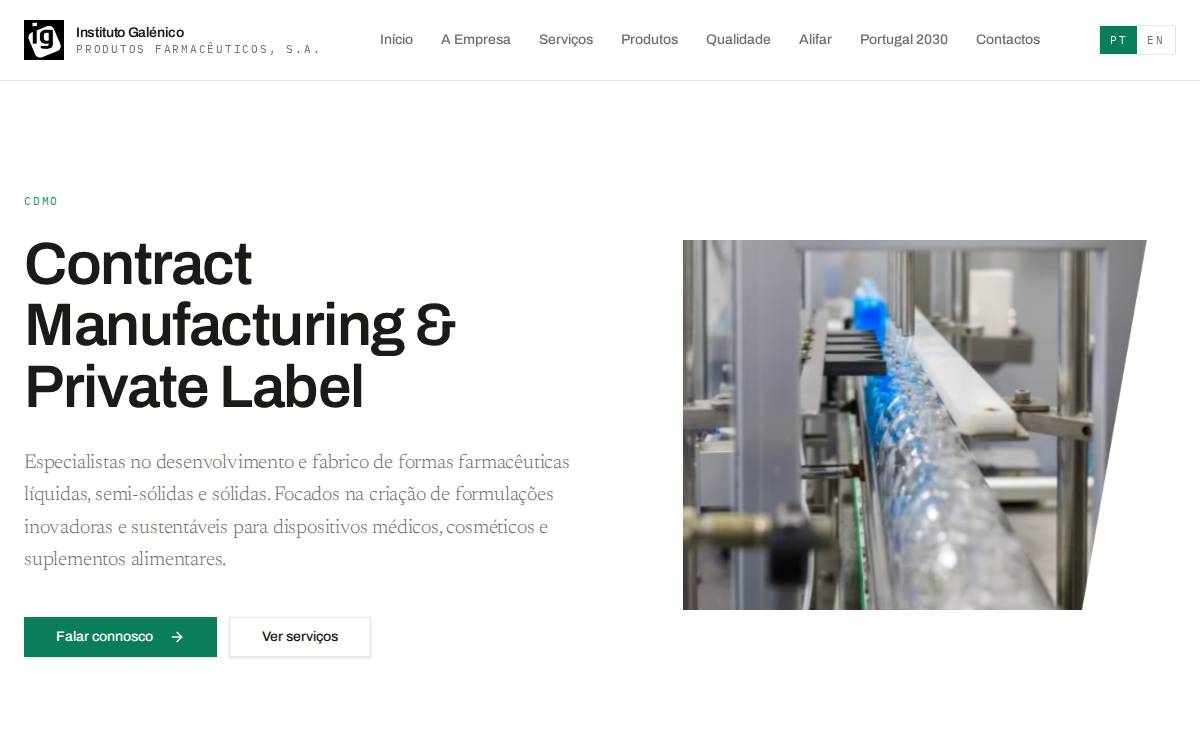 Igalenico website preview