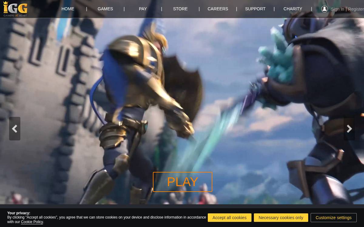 Igg website preview