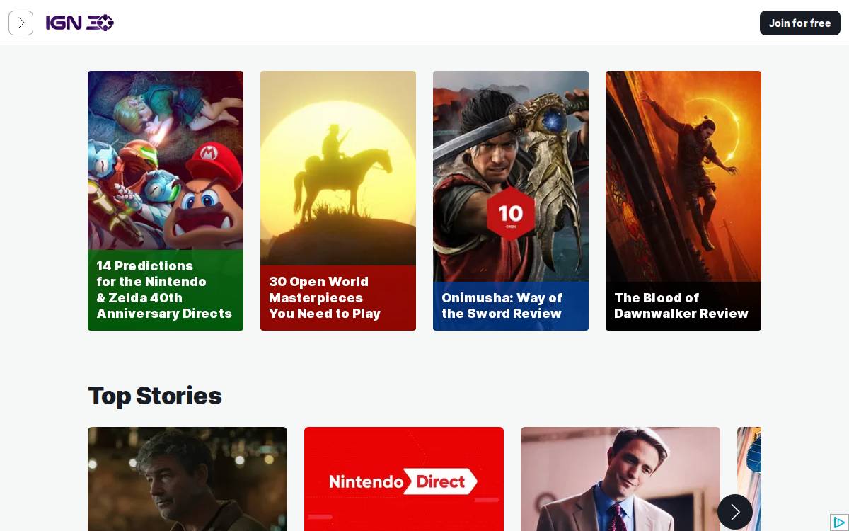 Ign website preview