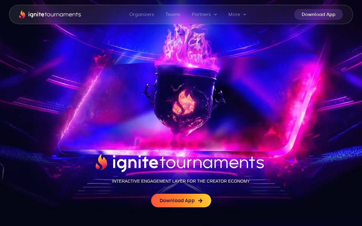 Ignite Tournament website preview