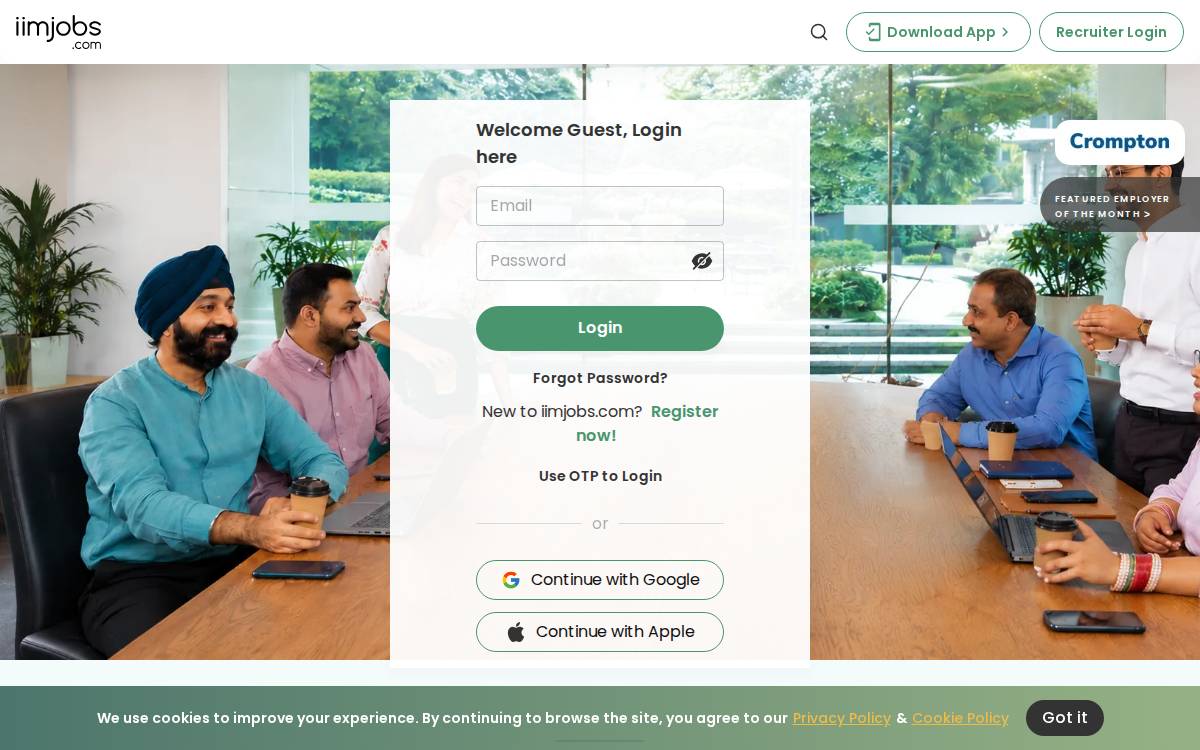 Iimjobs website preview