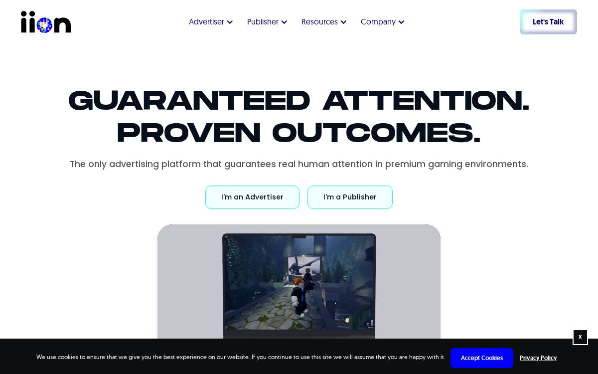 iion website preview