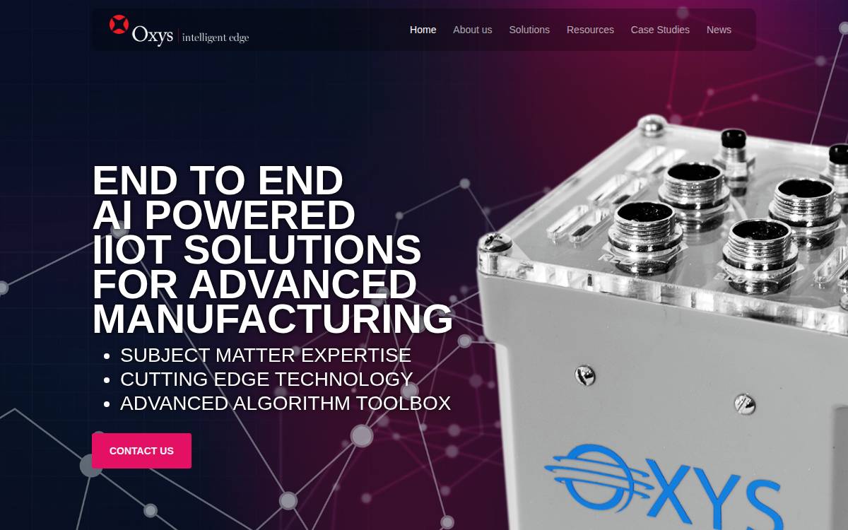 Iiot-Oxys website preview