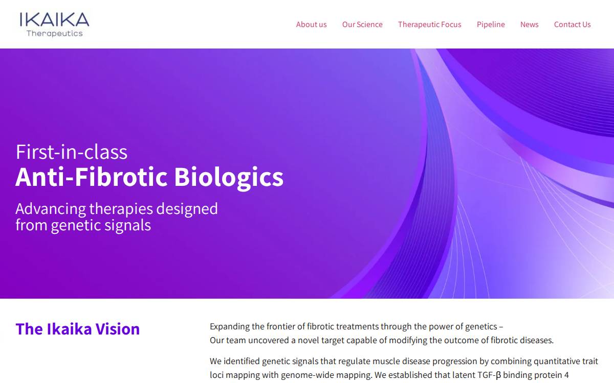 Ikaika Therapeutics website preview
