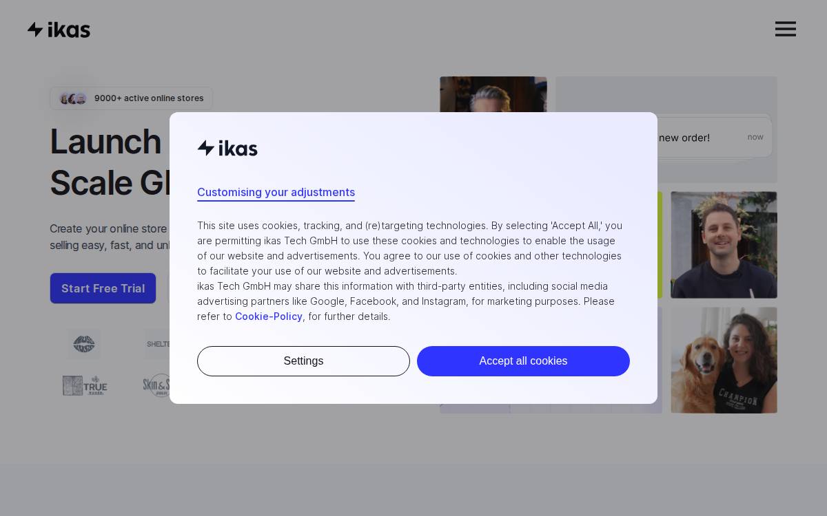 Ikas website preview