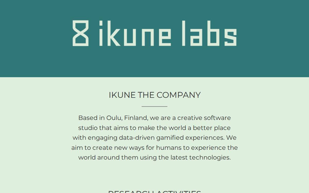 Ikunelabs website preview