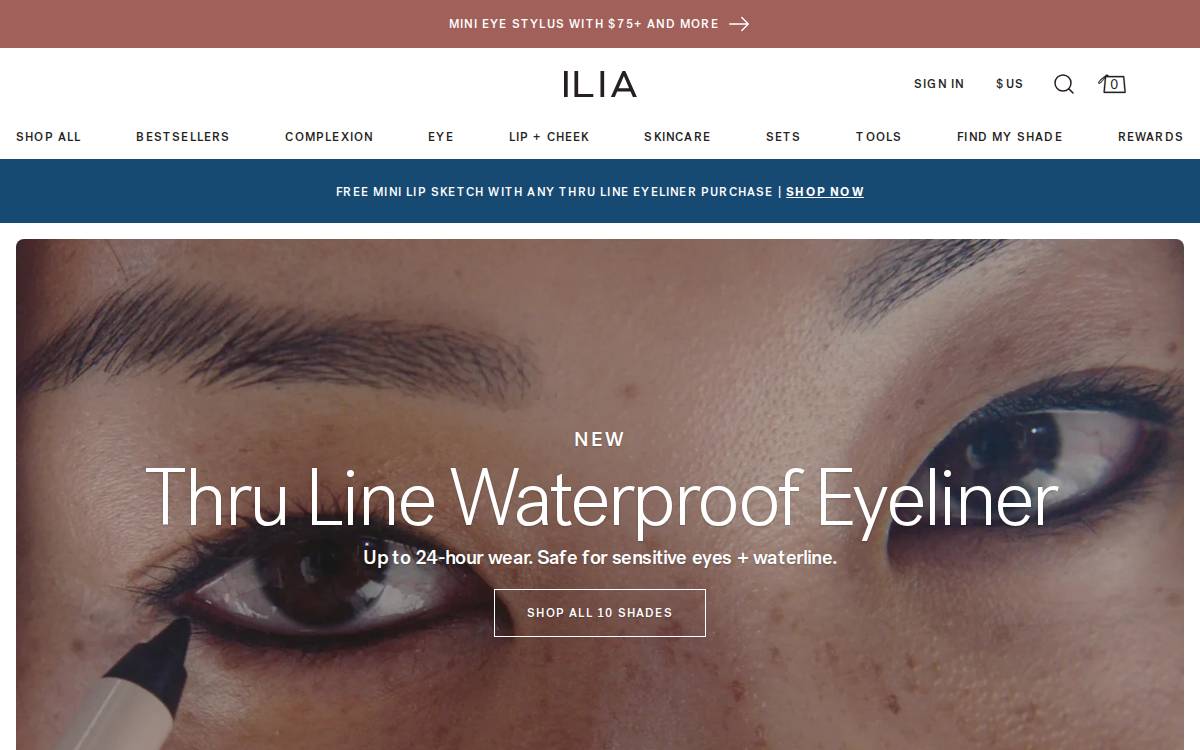 ILIA Beauty website preview