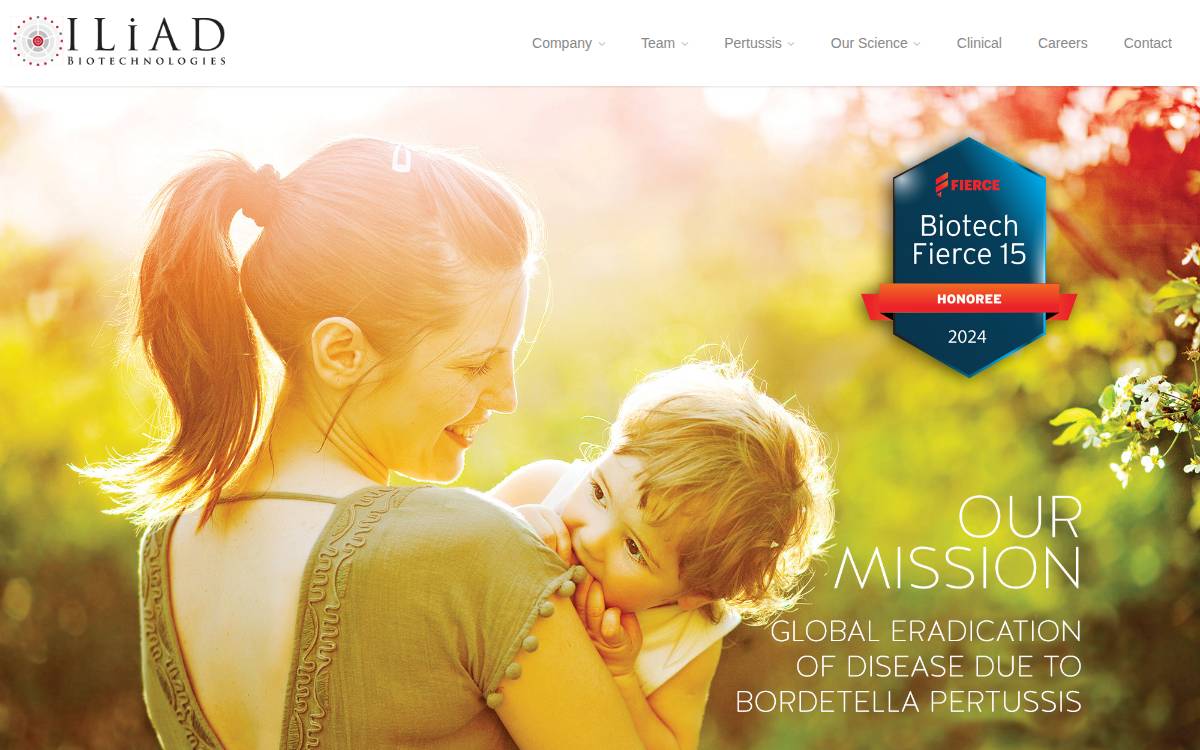 ILiAD Biotechnologies website preview