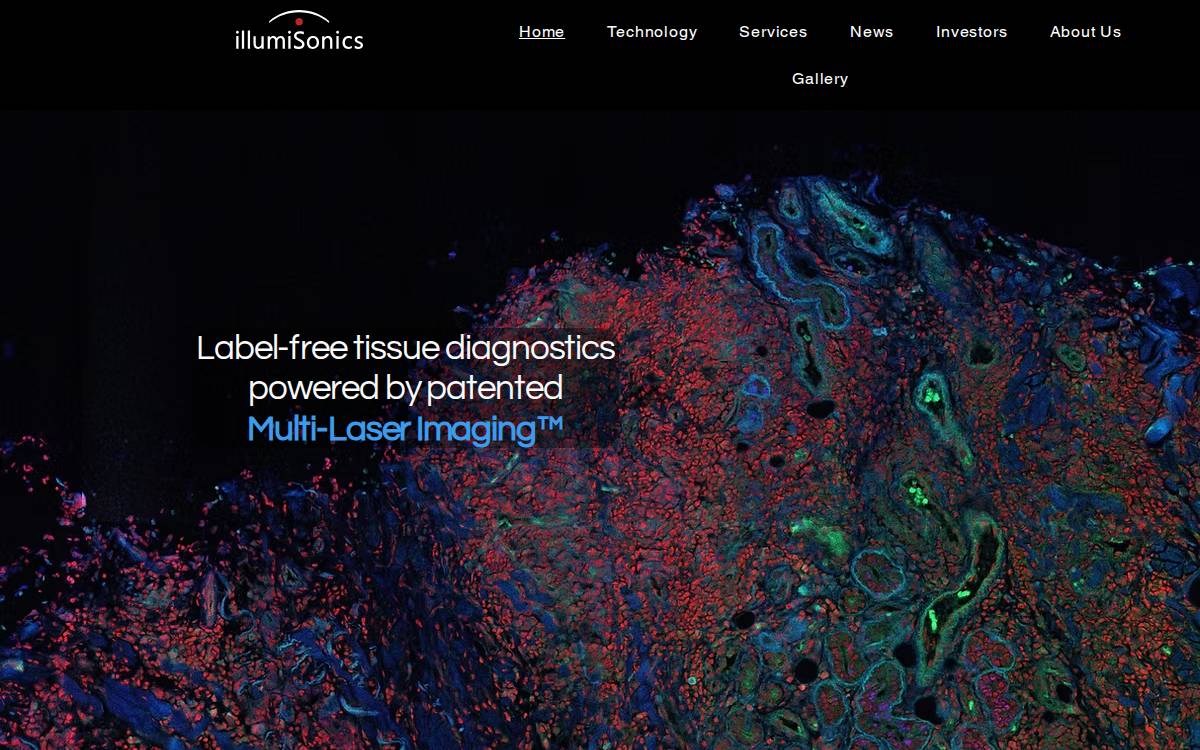 illumiSonics Inc. Website website preview