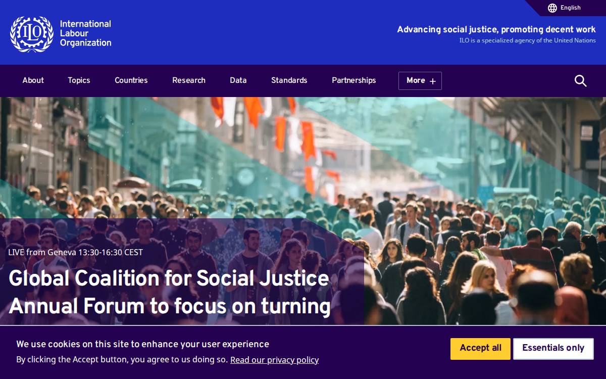 ILO website preview