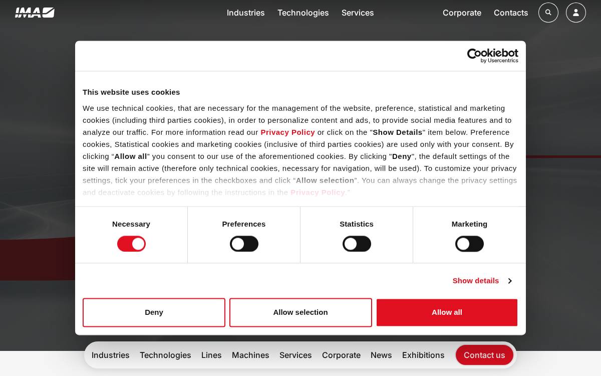 Ima website preview